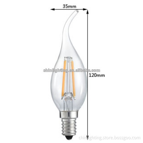 LED CA32 2200k 2700k e14 e12 e27 wholesale led bulb filament LED lighting China